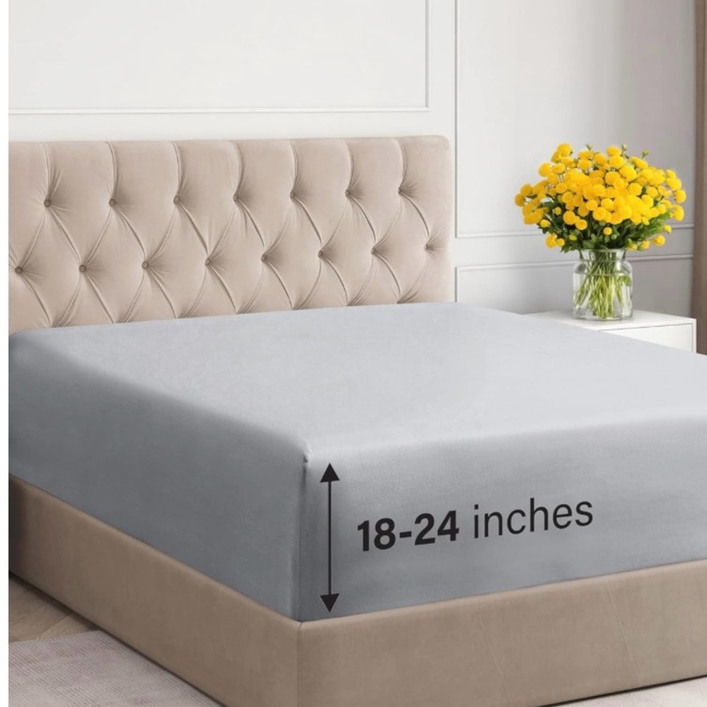 Extra Deep King Fitted Sheet - Hotel Luxury Single Fitted Sheet Only -